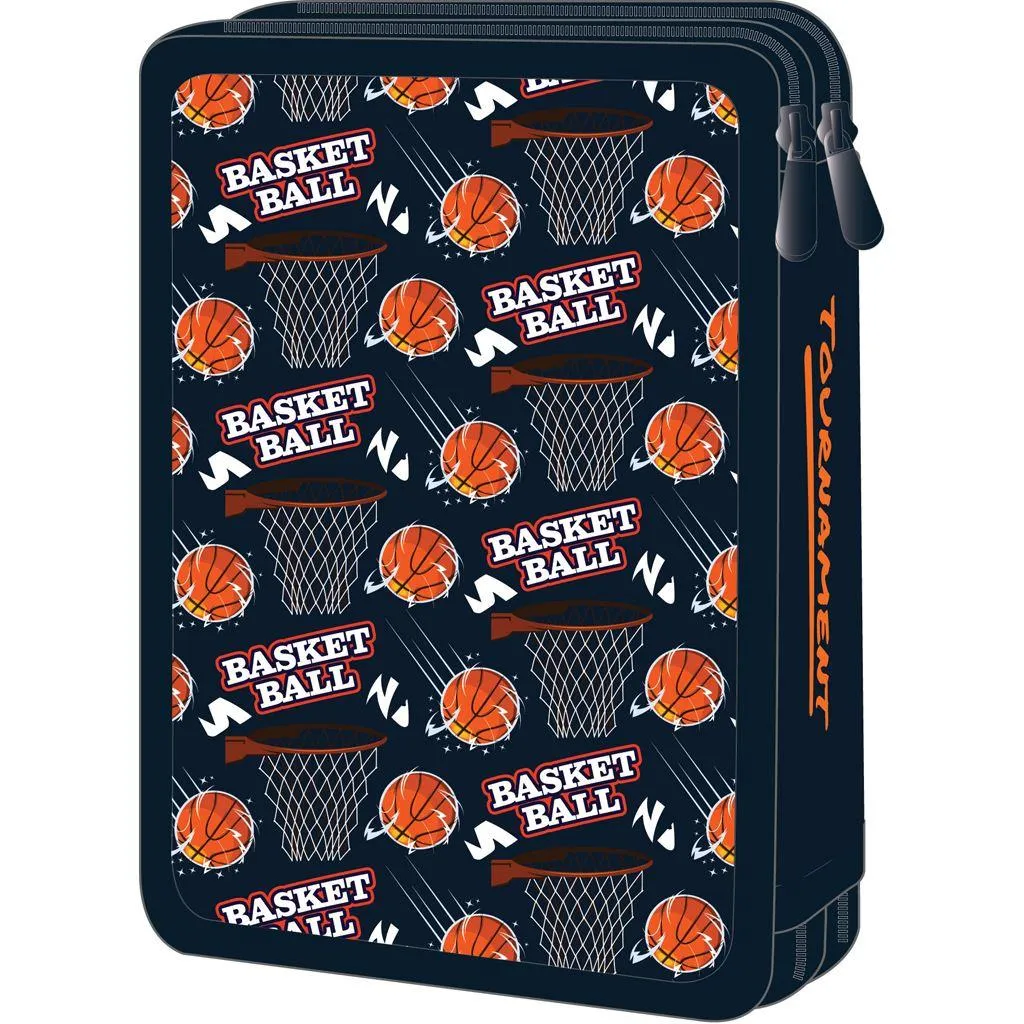 Trousse scolaire à double remplissage, indispensable pour le tournoi de basket-ball