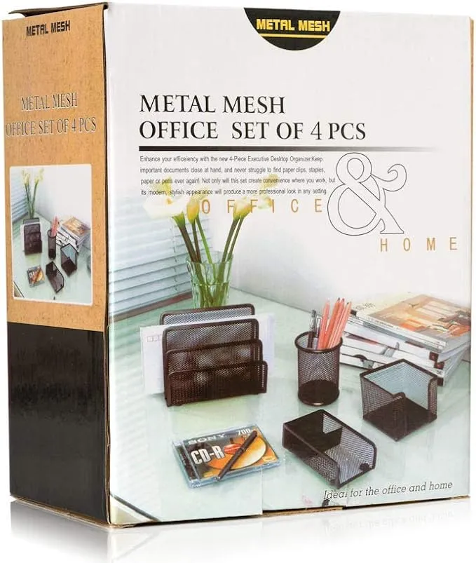 METAL MESH OFFICE SET OF 4 PCS