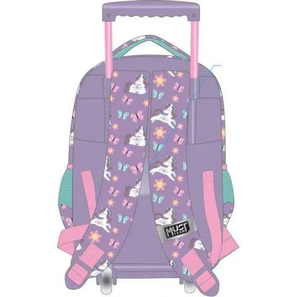 Sac d'école primaire à roulettes Must Team « Lovely Unicorn »