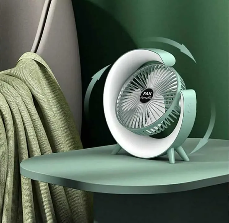Ventilateur De Bureau Portable Coloré Avec Lumière LED