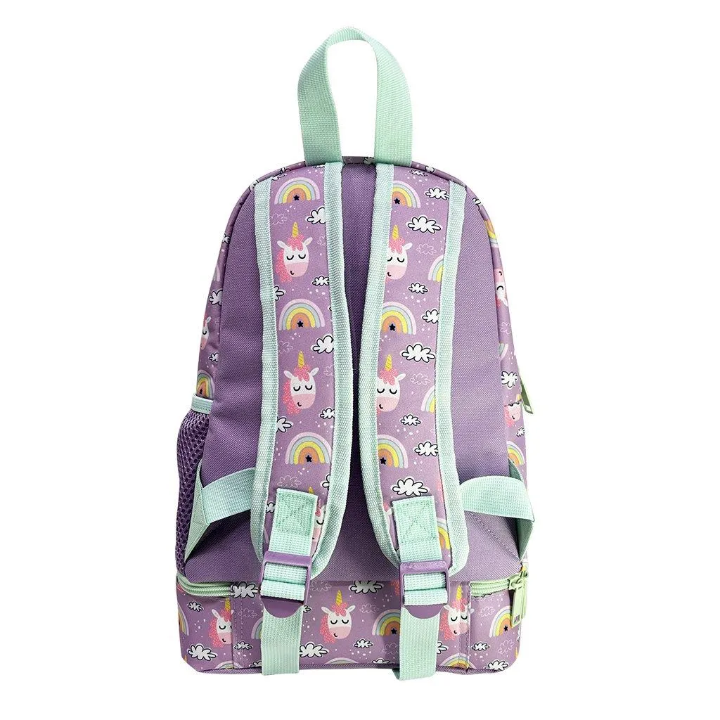 Sac à dos d'école maternelle indispensable équipe Licorne avec sac à lunch isotherm