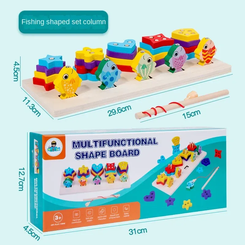 multifonctionnel en bois pour tri de formes géométriques, jouet pour enfants