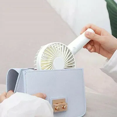 Ventilateur de poche, petit et portable avec base, utilisation de bureau, 3 vitesses réglables