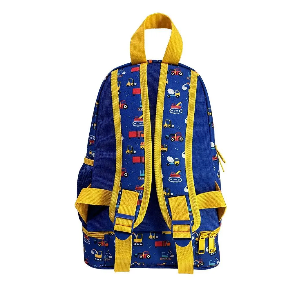 Sac à dos d'école maternelle indispensable pour l'équipe de construction avec sac à lunch isotherme