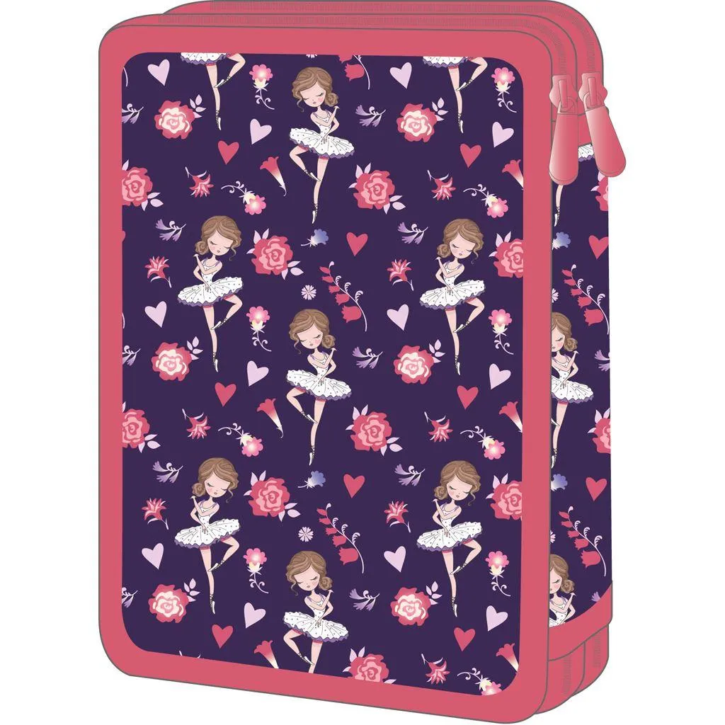 Trousse scolaire à double remplissage Must Team J'aime le ballet