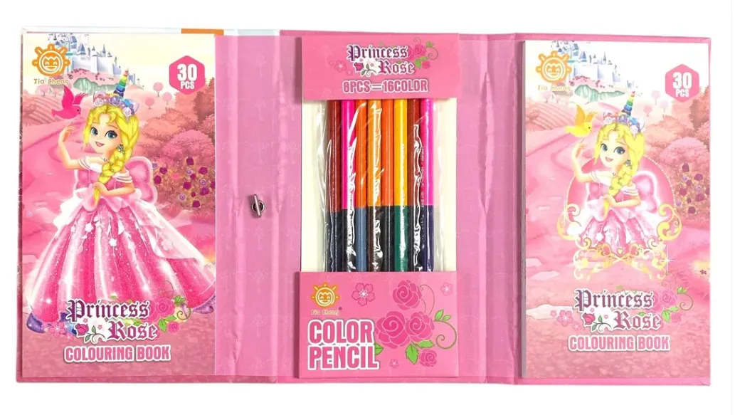 COLORING BOOK SET PRINCESS ROSE