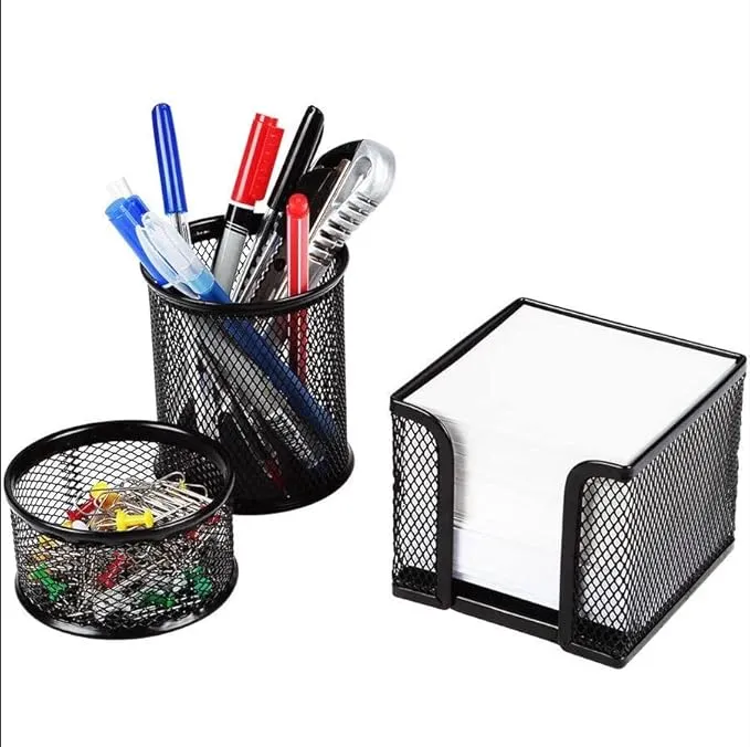 Accessoir Bureau Metal Mesh Desk Set x3