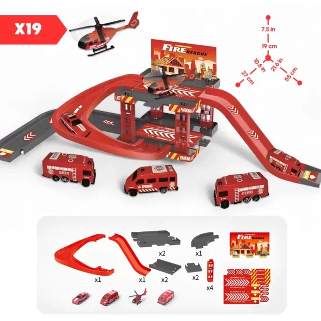 PARKING LOT SET FIRE RESCUE