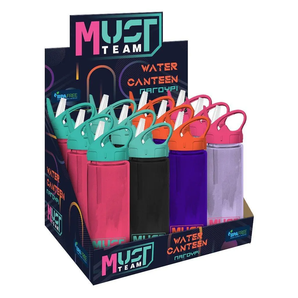 Gourde Must Team en plastique 500 ml avec paille