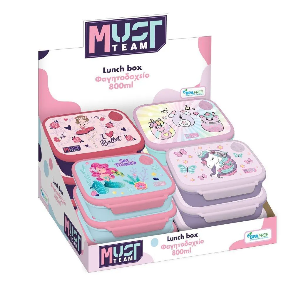 Boîte à lunch Must Team 800 ml pour filles, 4 modèles