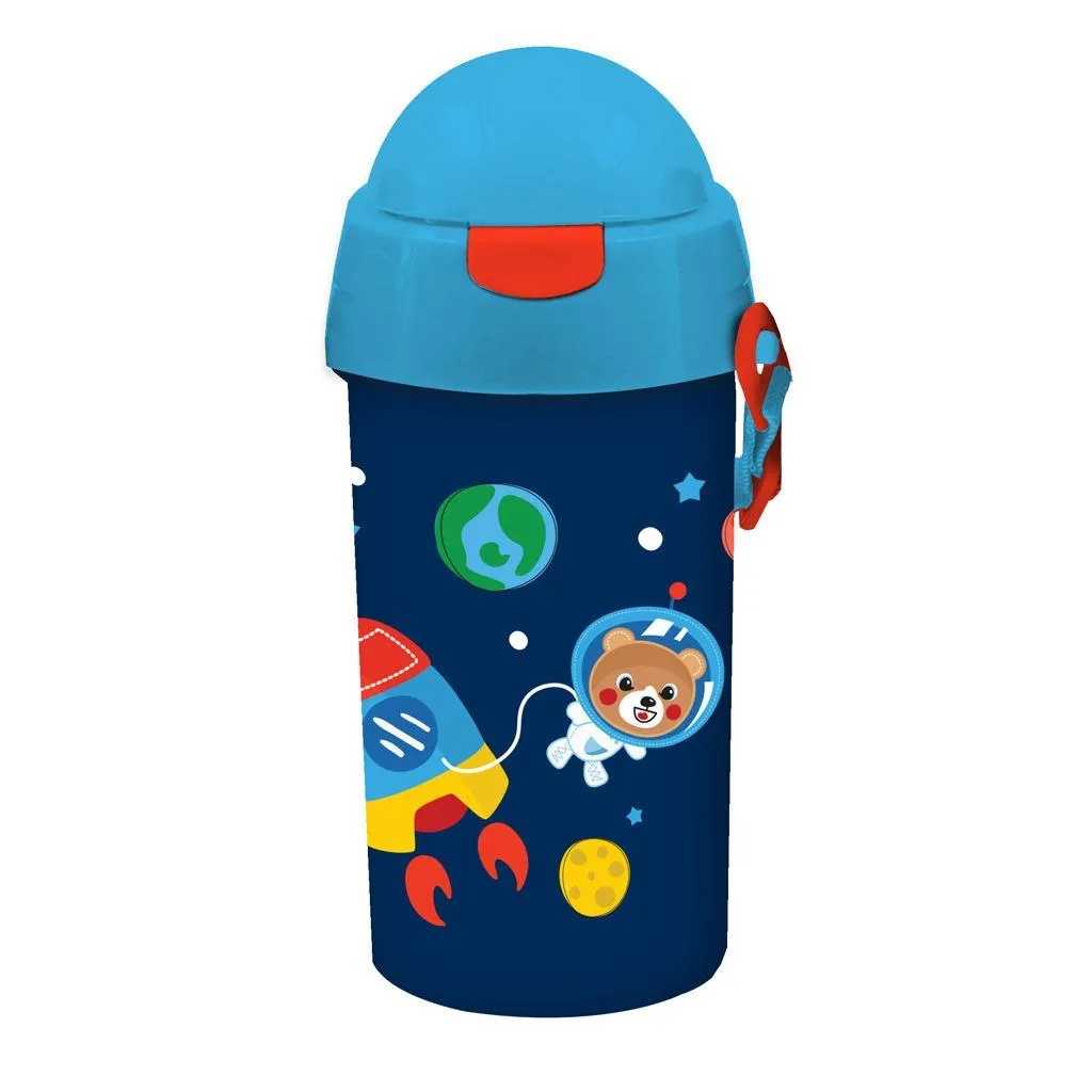 Gourde à eau Must Team Boy en plastique pour maternelle 500 ml avec paille 4 modèles