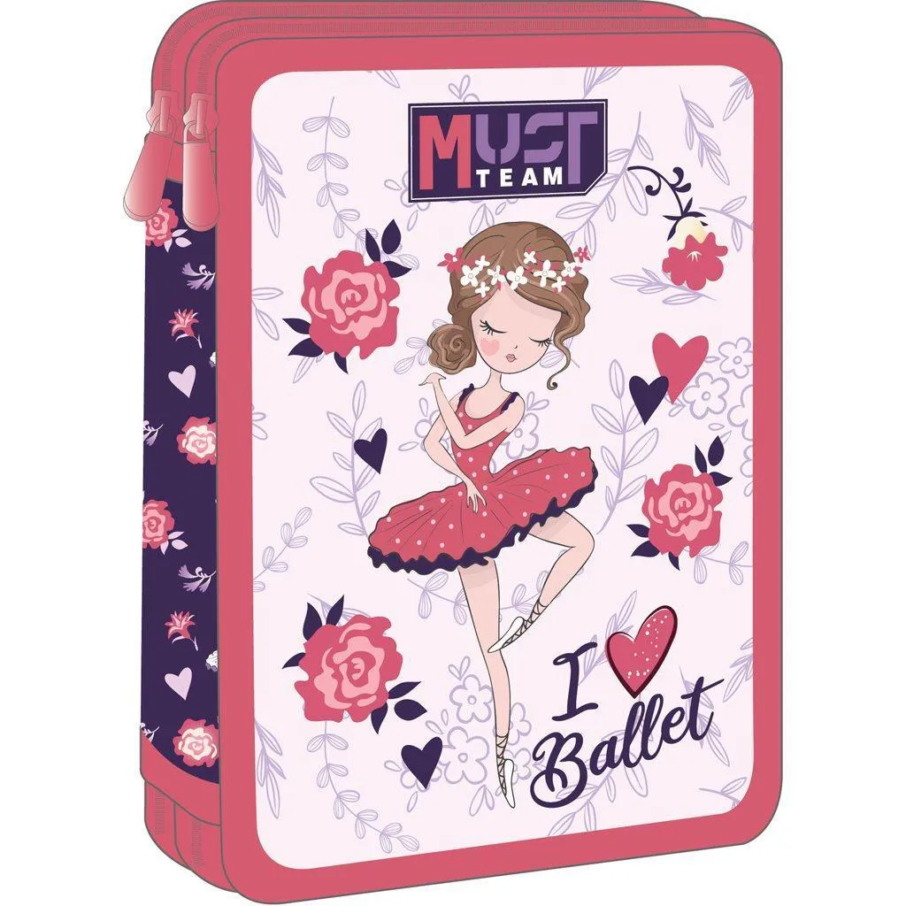 Trousse scolaire à double remplissage Must Team J'aime le ballet