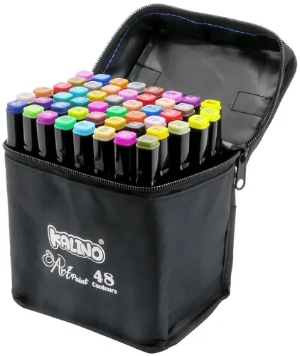 Set de 48 Marqueurs à Double Pointe Kaino – Art Marker Pen