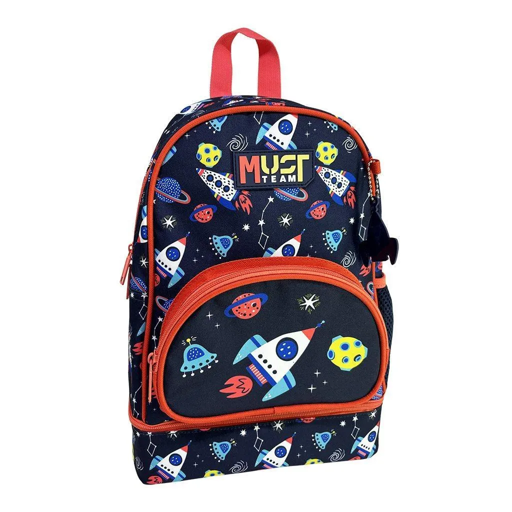 Sac à dos d'école maternelle Must Team Spaceship avec sac à lunch isotherme