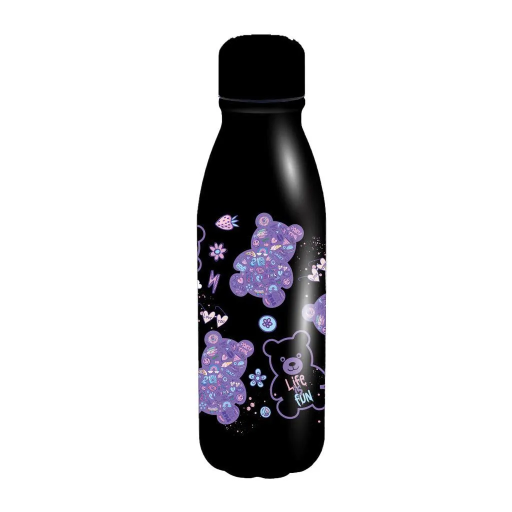 Gourde en aluminium Must Team 550 ml avec couvercle 4 modèles