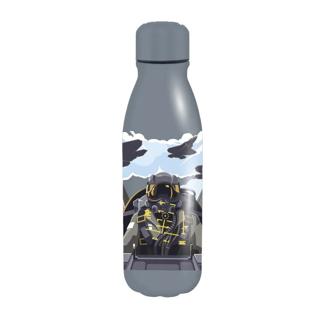 Gourde en aluminium Must Team 550 ml avec couvercle 4 modèles