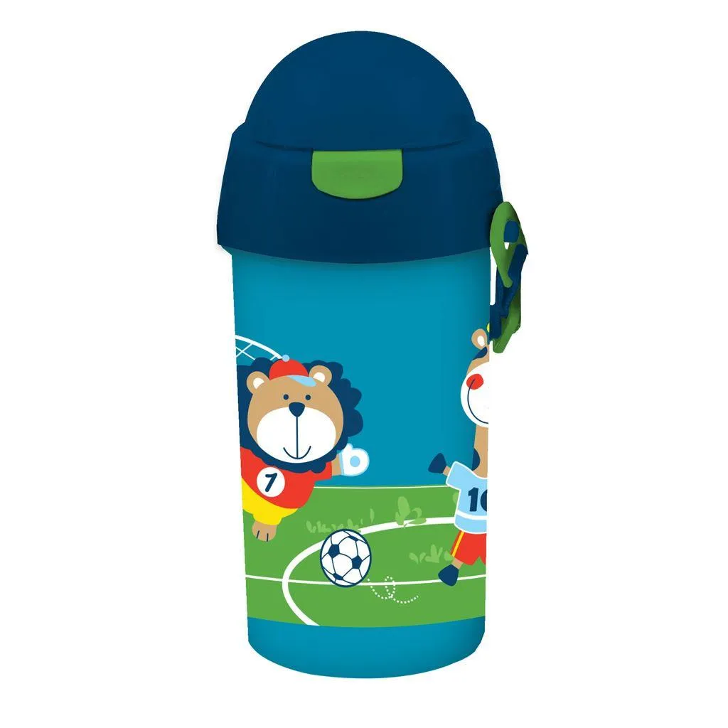 Gourde à eau Must Team Boy en plastique pour maternelle 500 ml avec paille 4 modèles
