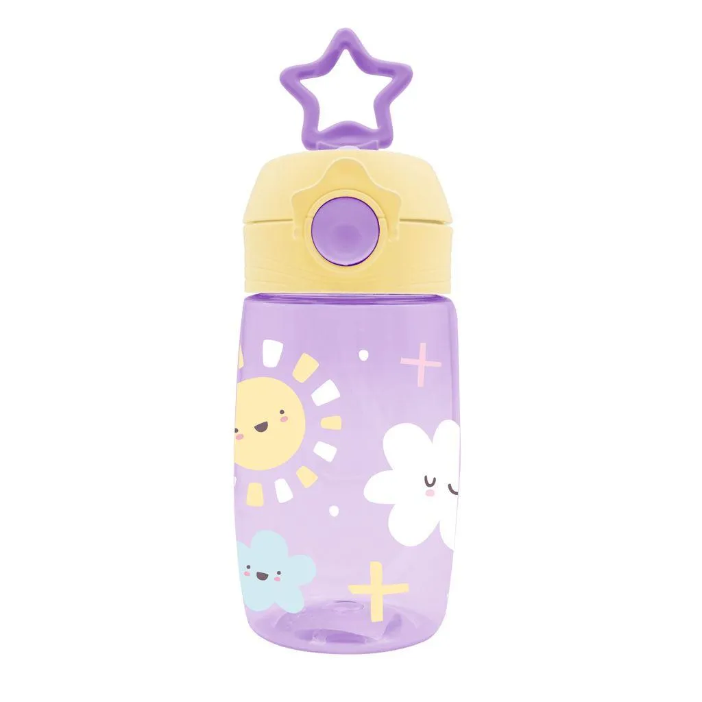 Gourde PCTG Must Team 400 ml avec paille et étoile 4 motifs