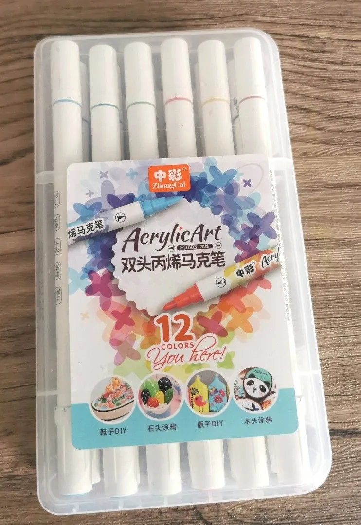 ACRYLIC ART 12 COLORS ZHONGCAI