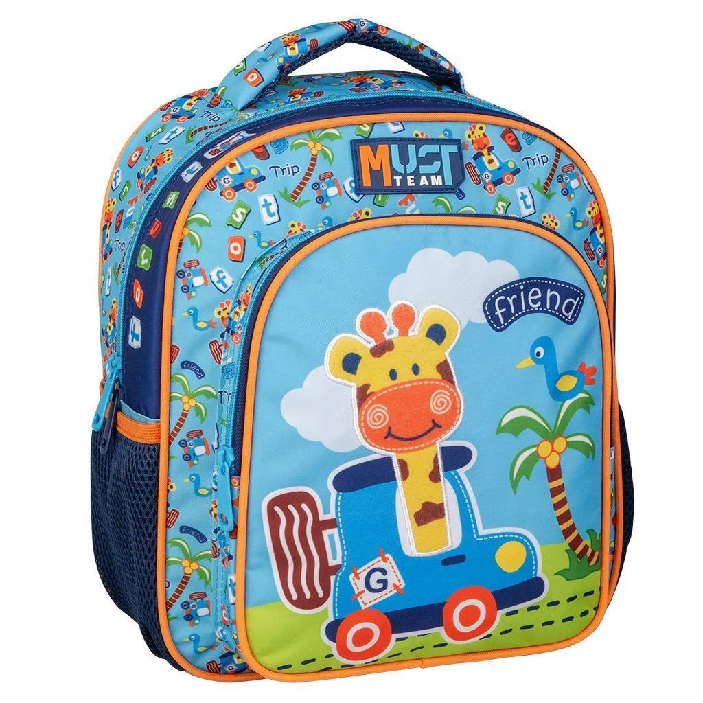 Sac à dos d'école maternelle indispensable, équipe Girafe Trip, 2 compartiments