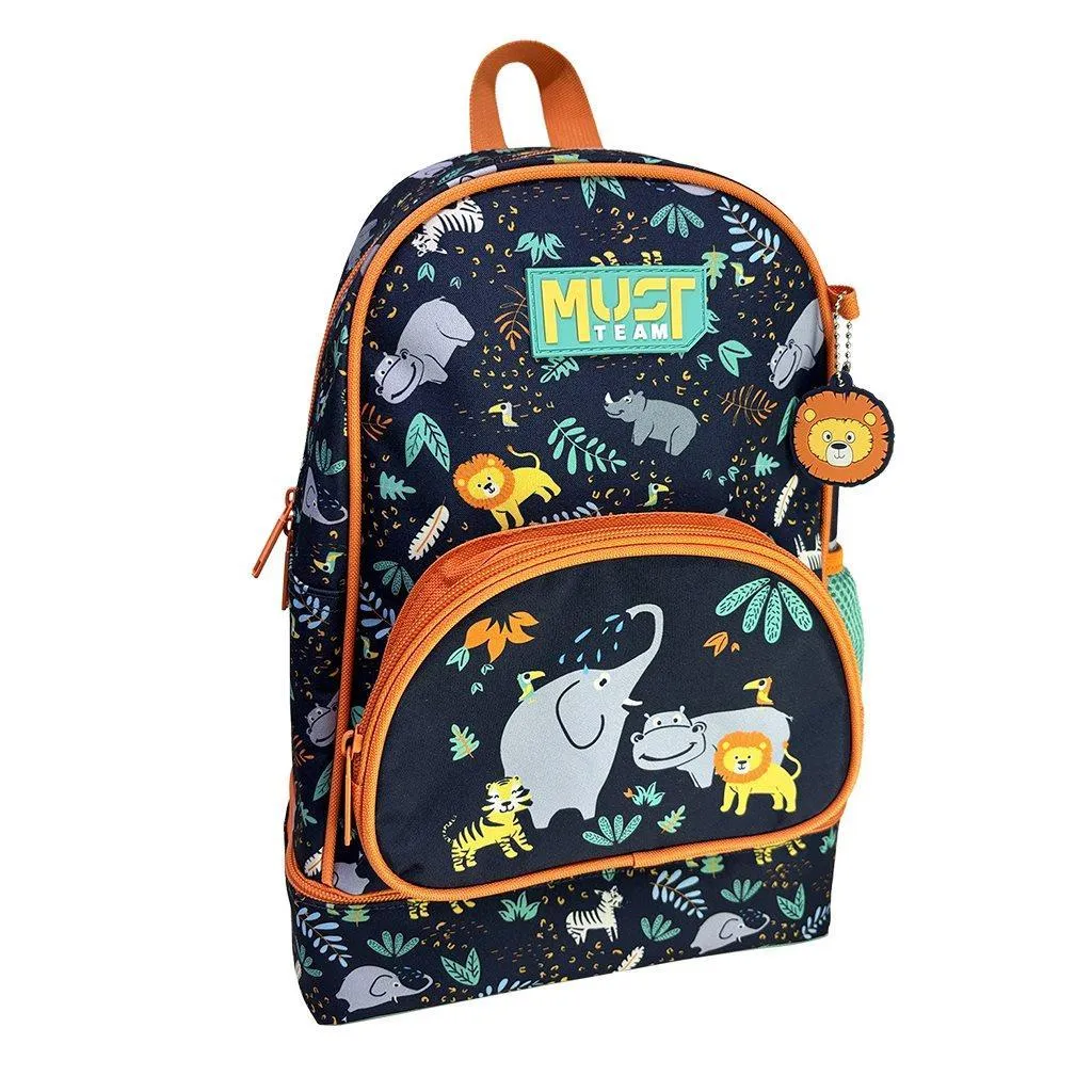 Sac à dos d'école maternelle indispensable Team Jungle avec sac à lunch isotherme