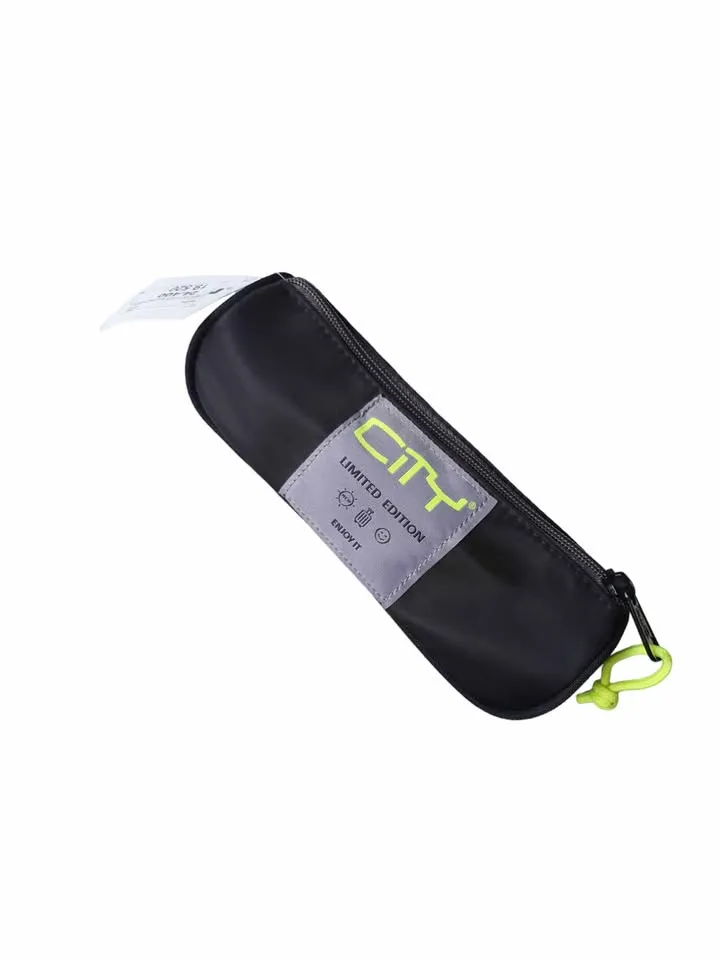 TROUSSE CITY FLUO SATINE NOIR