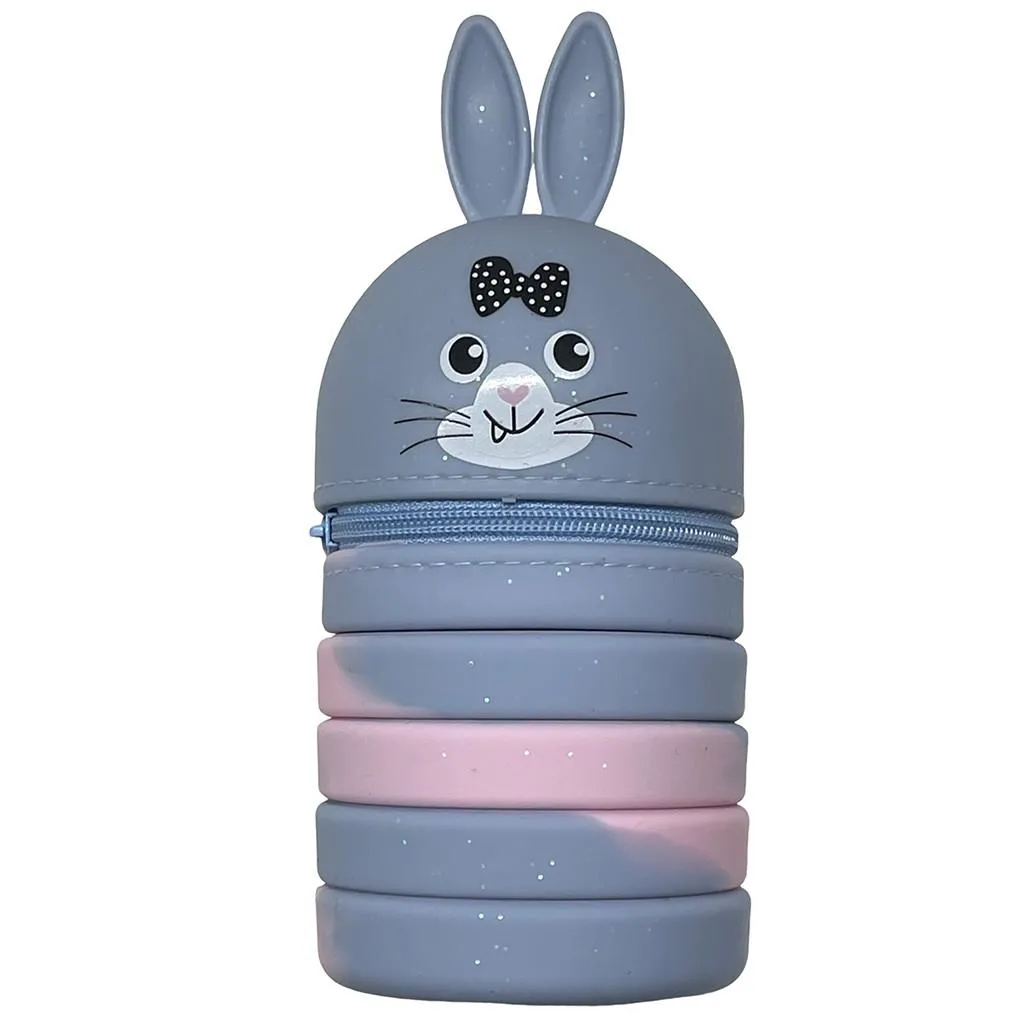 Trousse à crayons en silicone pliable Must Team avec animaux en 6 modèles