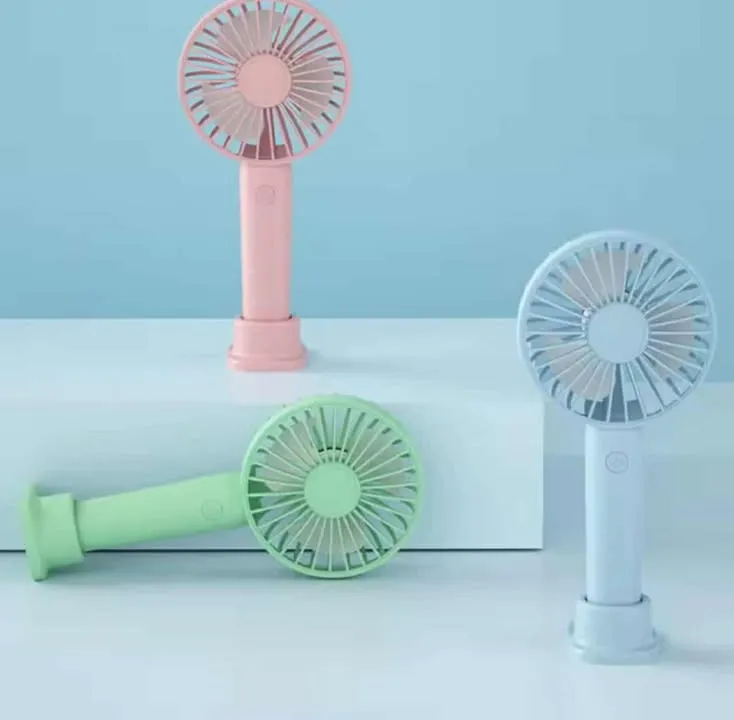 Ventilateur de poche, petit et portable avec base, utilisation de bureau, 3 vitesses réglables